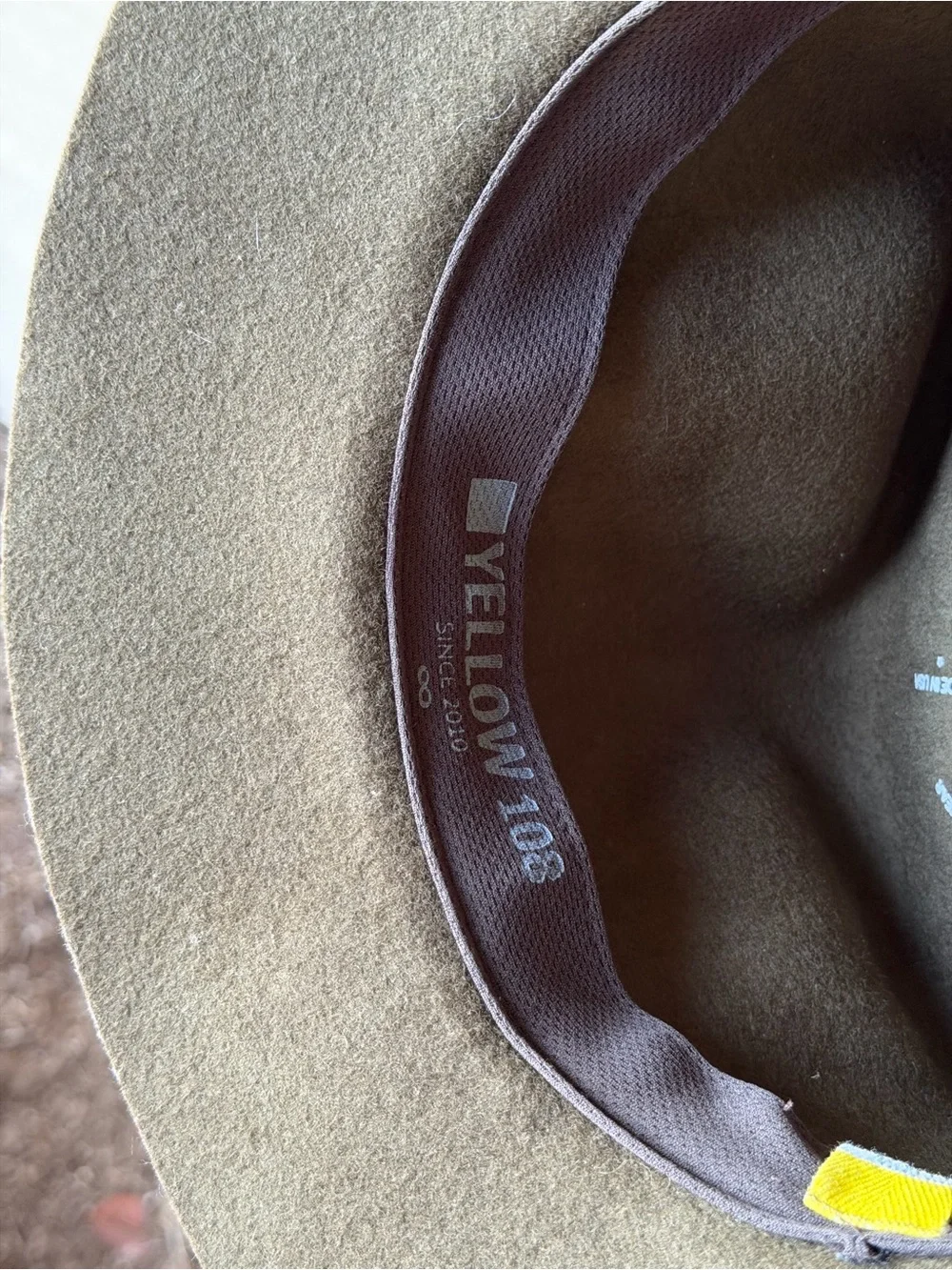 Classic Wool Fedora Hat in Olive Green with Leather Band